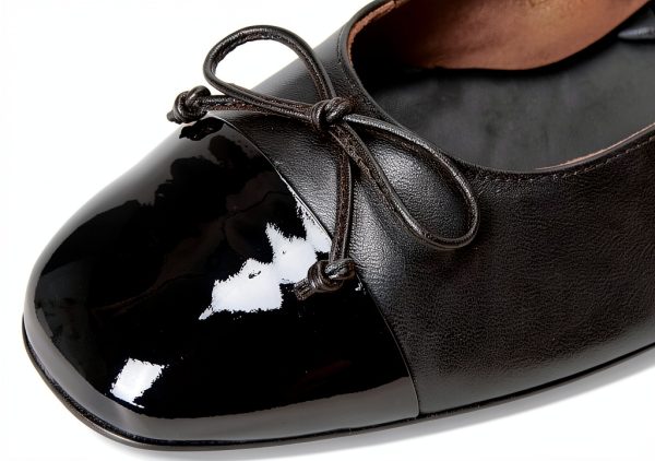 PAUL GREEN Womens Black Leather Lined Flats Size 10-5