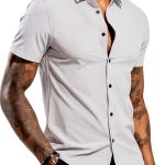 PJ Paul Jones Mens Short Sleeve Button Down Shirt-0