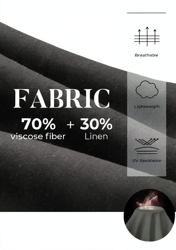 Mens Linen Pants Breathable Casual Elastic Waistband Army-3