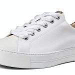 Paul Green Womens Sneakers Leather Lined White Almond Combo-0