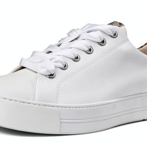 Paul Green Womens Sneakers Leather Lined White Almond Combo-0