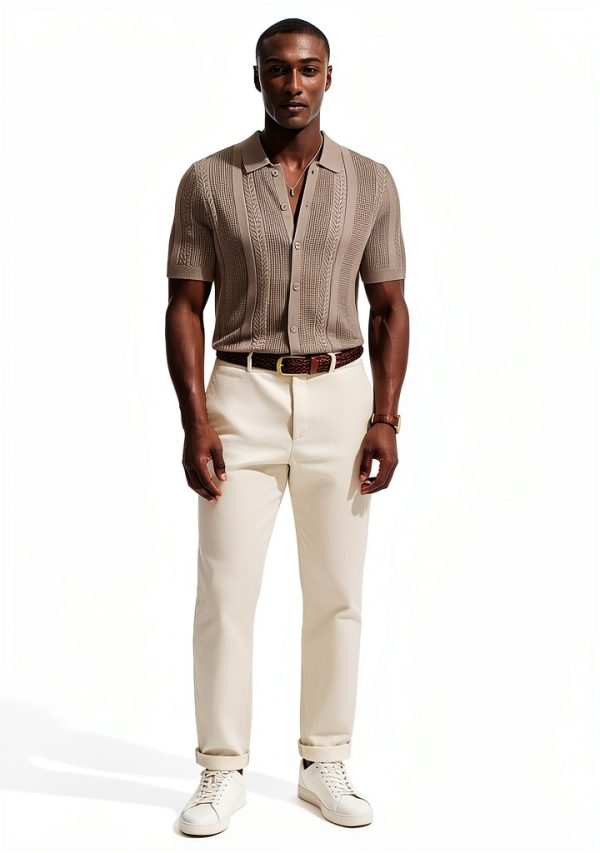 PJ Paul Jones Mens Knit Button Down Shirt Soft Stretch-5