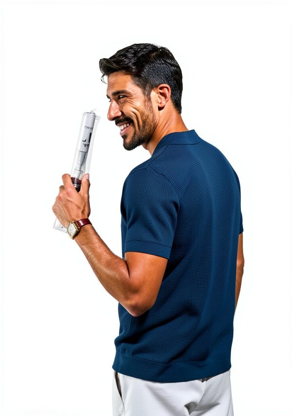 Mens Waffle Knit Polo Shirt Soft Stretch Casual Comfort Fit-3