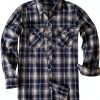 Mens Flannel Shirt Buffalo Plaid Long Sleeve Button Down-4