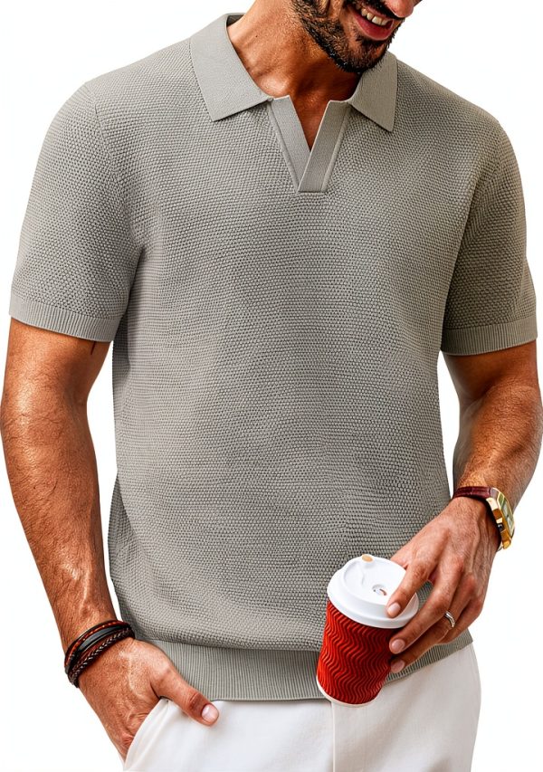 PJ PAUL JONES Mens Knit Polo Shirt Comfortable Golf Casual-0