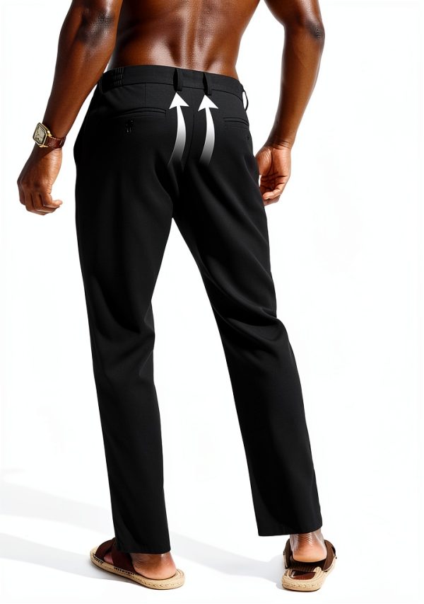 Mens Linen Pants Soft Breathable Casual Wear Multiple Colors-1