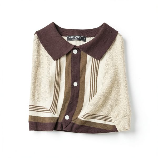 Men Cardigan Sweater Soft Stretch Contrast Color Button-5