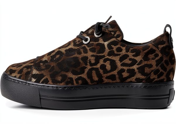 Paul Green Leo Bronze Glossy Mens Sneakers Elastic Laces-3