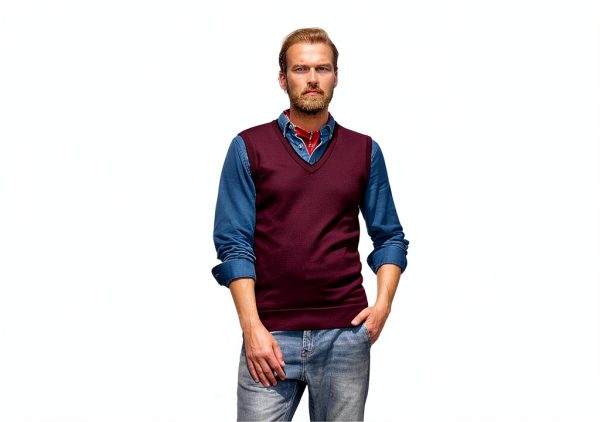 PJ Paul Jones Mens Wool Sweater Vest V-Neck Layering-1