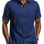 Mens Silk Button Down Shirt Premium Fabric Multiple Colors-0
