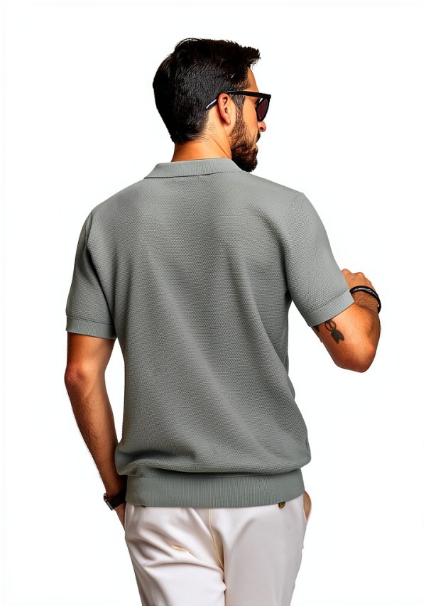 PJ PAUL JONES Mens Knit Polo Shirt Comfortable Golf Casual-4