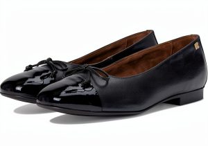 PAUL GREEN Womens Black Leather Lined Flats Size 10-0