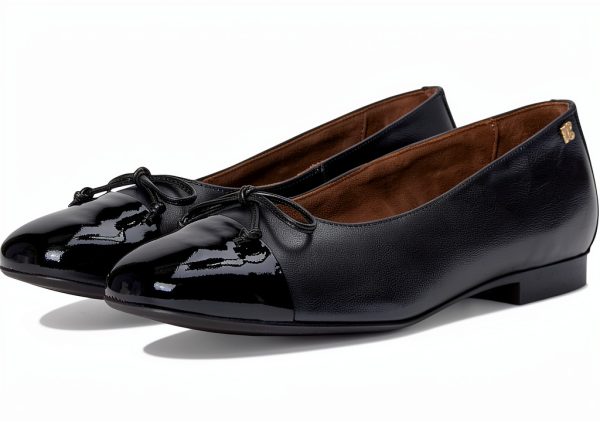 PAUL GREEN Womens Black Leather Lined Flats Size 10-0