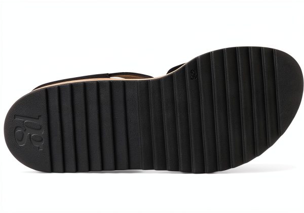 Paul Green Womens Black Suede Sandals Leather Lined-2