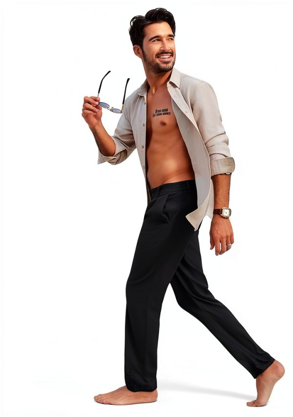 Mens Linen Pants Soft Breathable Casual Wear Multiple Colors-4