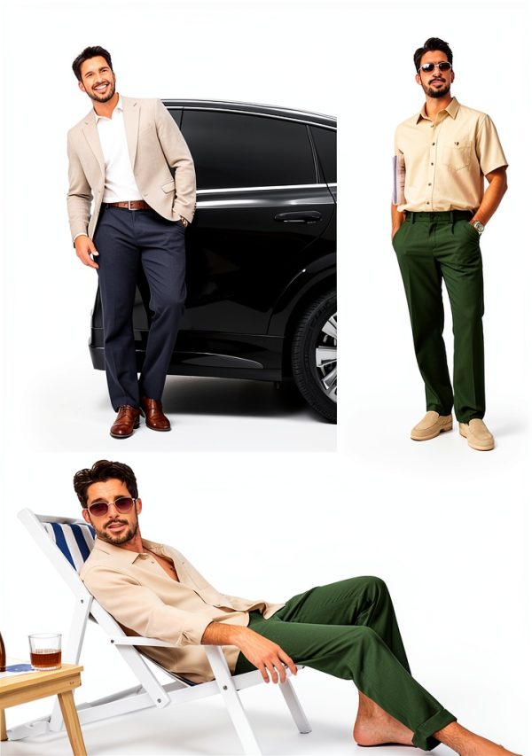 Mens Linen Pants Soft Breathable Casual Wear Multiple Colors-5