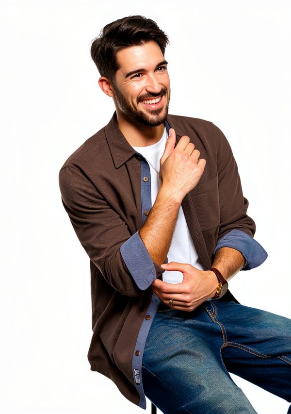 Mens Corduroy Button Down Shirt Soft Wrinkle Resistant-2