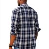 Mens Flannel Shirt Buffalo Plaid Long Sleeve Button Down-2