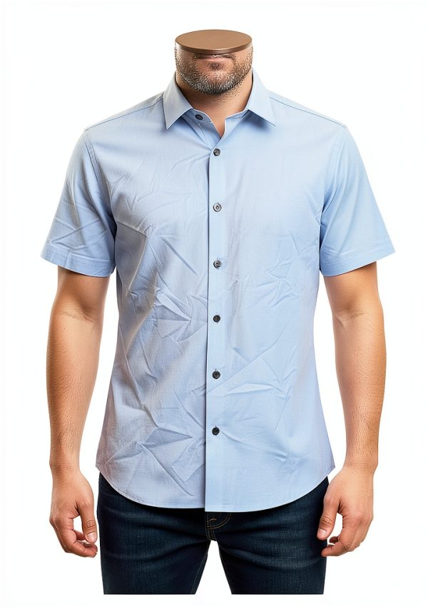 Mens Silk Button Down Shirt Premium Fabric Easy Care-5