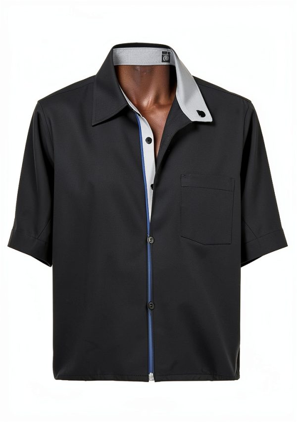 Mens Silk Button Down Shirt Premium Fabric Easy Care-2