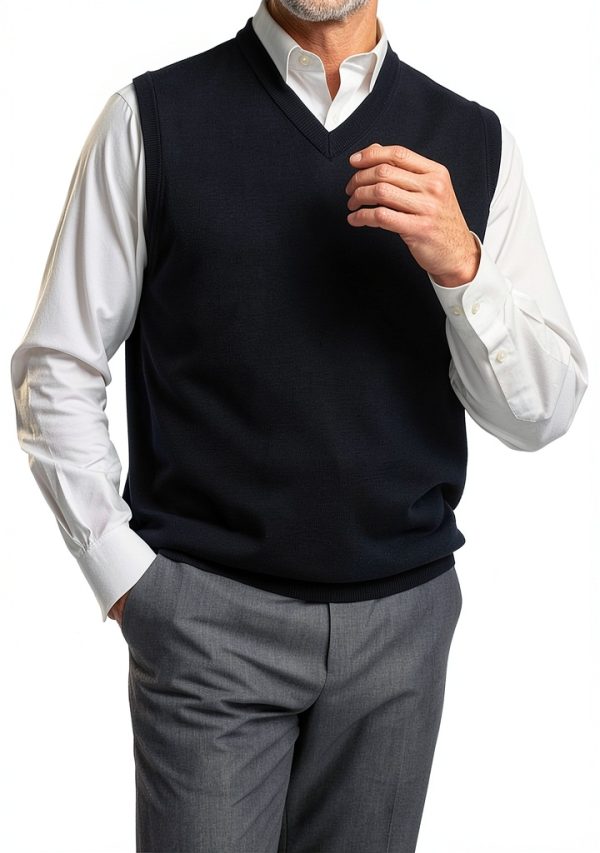 Men's Supima Cotton V-Neck Tank Shirt Fully Fashioned Fit-1