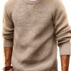 PJ Paul Jones Mens Waffle Sweater Soft Knit Crewneck-0