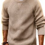 PJ Paul Jones Mens Waffle Sweater Soft Knit Crewneck-0