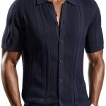 PJ Paul Jones Mens Knit Button Down Shirt Soft Stretch-0