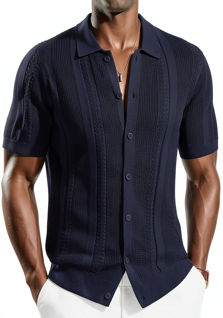PJ Paul Jones men's knit shirt in Navy Blue color