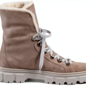 Paul Green Womens Ankle Boots Grey Lace Up Warm Lined-0