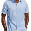 Mens Silk Button Down Shirt Premium Fabric Multiple Colors-0