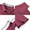 Mens Silk Button Down Shirt Premium Fabric Multiple Colors-6
