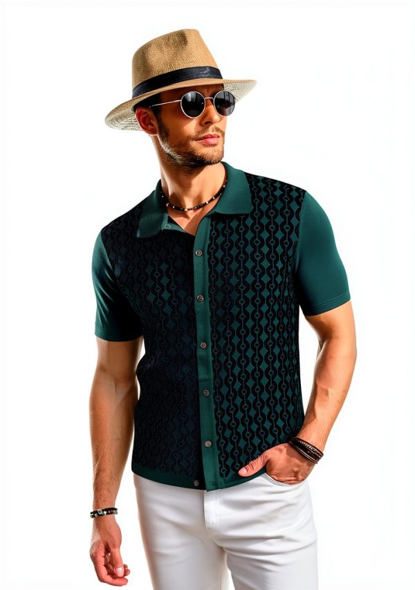 Mens Polo Shirt PJ Paul Jones Contrast Design Stretch Fit-2