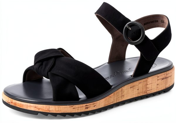 Paul Green Womens Black Suede Sandals Leather Lined-6