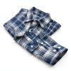 Mens Flannel Shirt Buffalo Plaid Long Sleeve Button Down-3