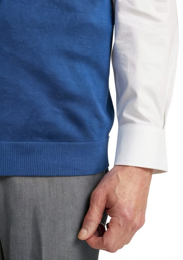 Men Supima Cotton V Neck Tank Shirt Fully Fashioned Fit-3