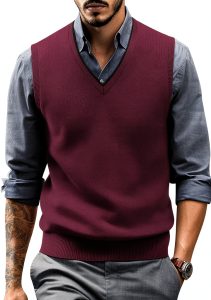 PJ Paul Jones Mens Wool Sweater Vest V-Neck Layering-0