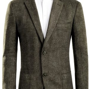 PJ PAUL JONES Tweed Blazer Mens Herringbone Design-0
