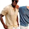 PJ PAUL JONES Mens Knit Button Down Shirt Soft Stretch-1