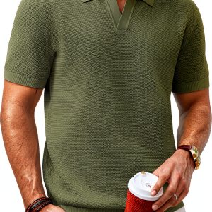 PJ PAUL JONES Mens Knit Polo Shirt Soft Comfortable Golf-0