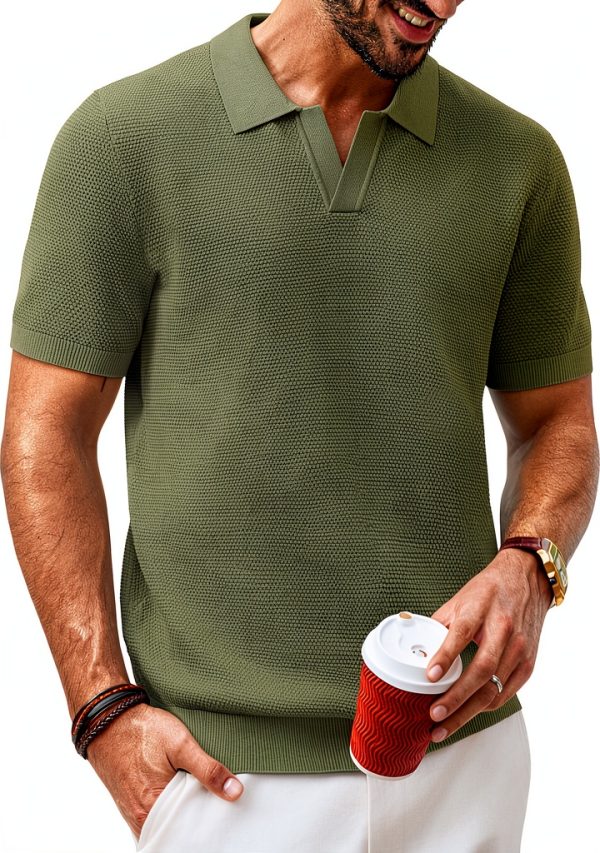 PJ PAUL JONES Mens Knit Polo Shirt Soft Comfortable Golf-0