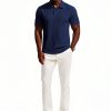 Men's Polo Shirt Soft Pique Knit Classic Collar Versatile-5