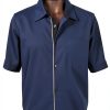 Mens Silk Button Down Shirt Premium Fabric Multiple Colors-2