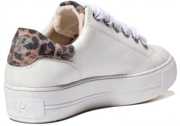 Paul Green Womens Sneakers Leather Lined White Almond Combo-4