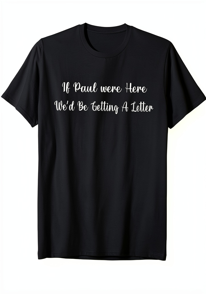 If Paul Were Here T Shirt displayed on a person in a casual setting