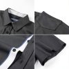 Mens Silk Button Down Shirt Premium Fabric Easy Care-6