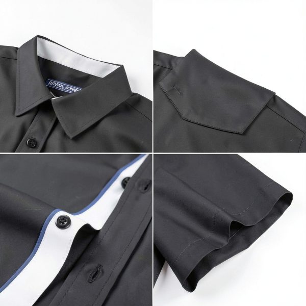 Mens Silk Button Down Shirt Premium Fabric Easy Care-6