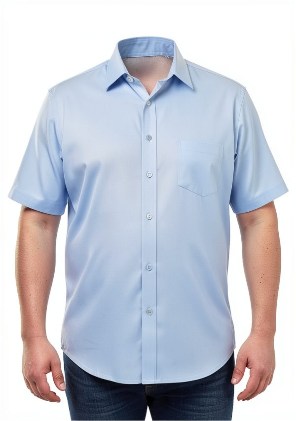 Mens Silk Button Down Shirt Premium Fabric Easy Care-4