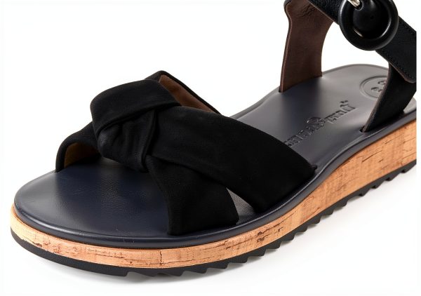 Paul Green Womens Black Suede Sandals Leather Lined-5