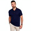 Mens Textured Polo Shirt Soft Fabric Classic Design Multiple-6